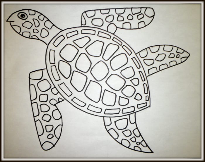 Kids Art Lesson: How to Draw a Sea Turtle - FeltMagnet - Crafts