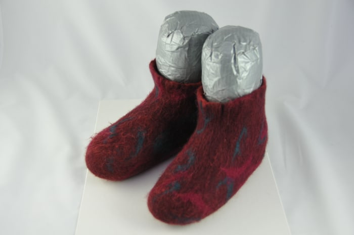 How to Make Duct Tape Shoe Lasts for Wet Felted Boots or Slippers ...