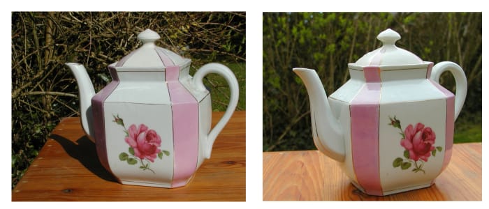 The image on the right was taken when the sun went behind the clouds. The resultant image has softer shadows