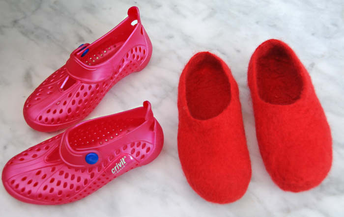 Shrinkage is fairly minimal here, approximately one size smaller than the original shoe
