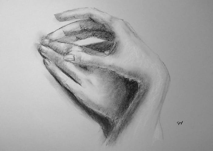 Drawing Hands for an Exercise - FeltMagnet - Crafts