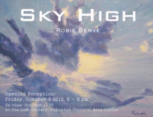 I became known among my friends for my sky paintings. In fact, my first solo art exhibit was all about skies. The card of my first solo art show in 2015.