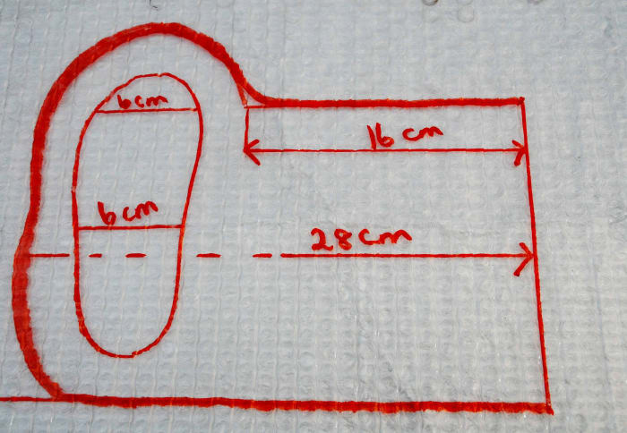 Measurements should be adjusted for different size feet. Estimate on shrinkage of around 30%