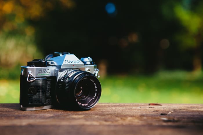 The Canon AE-1 is a flagship Canon film camera. Canon produced the AE-1 for nearly a decade, selling over one million units and paving the way for the modern era of photography.