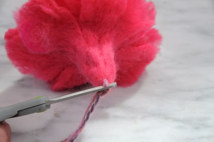 You may wish to put a few blind stitches through the stem to make sure it holds properly. Rub afterwards with soapy water.