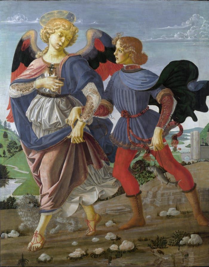 "Tobias and the Angel" by Andrea del Verrocchio (1470-1475)