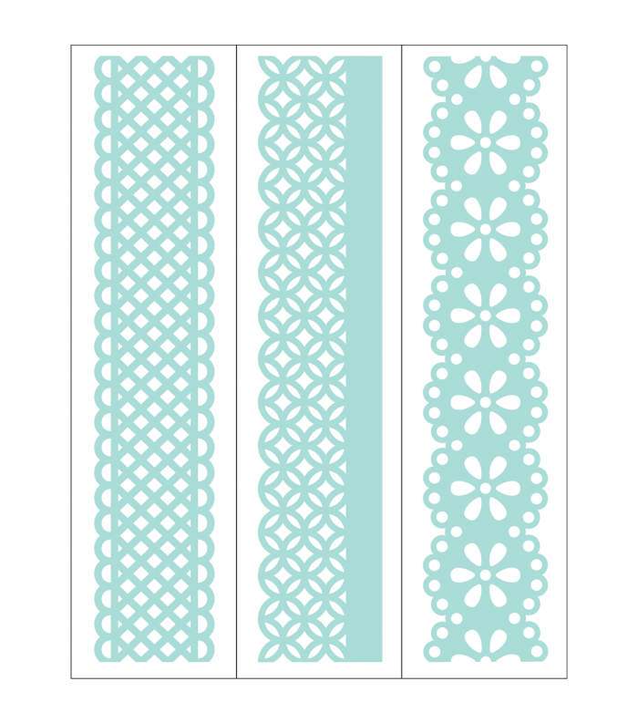 Examples of borders. They create very dimensional additions for your cards, scrapbook pages and journals