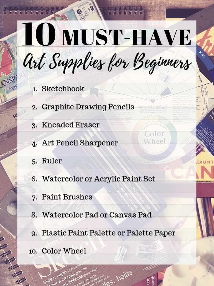 10 MustHave Art Supplies for Beginners Crafts