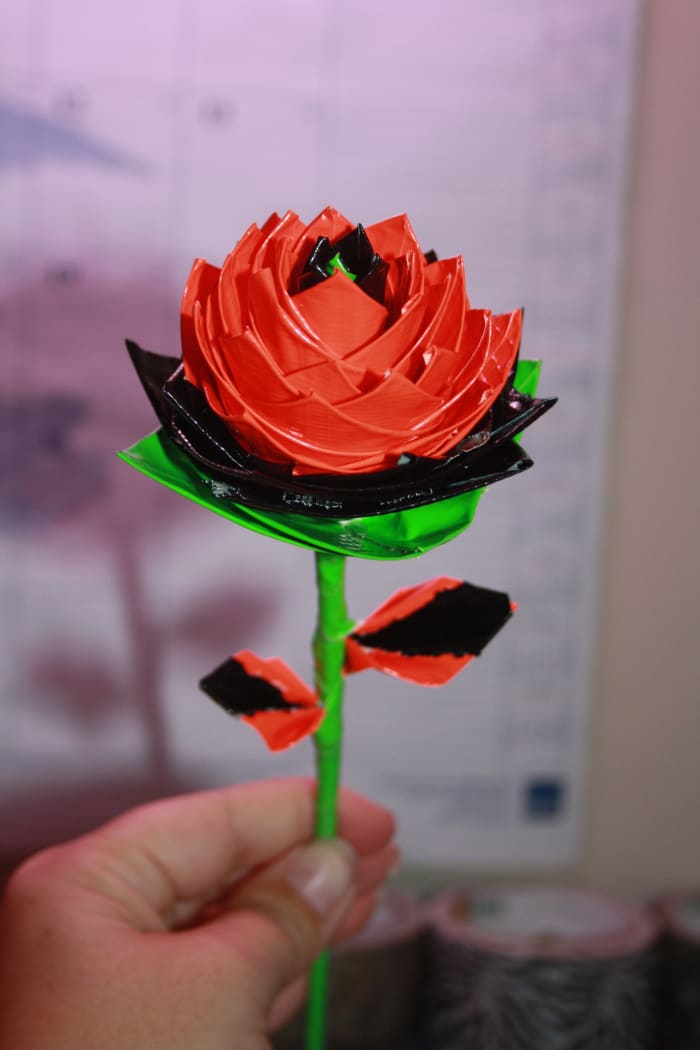 How to Make a Flower out of Duct Tape Crafts