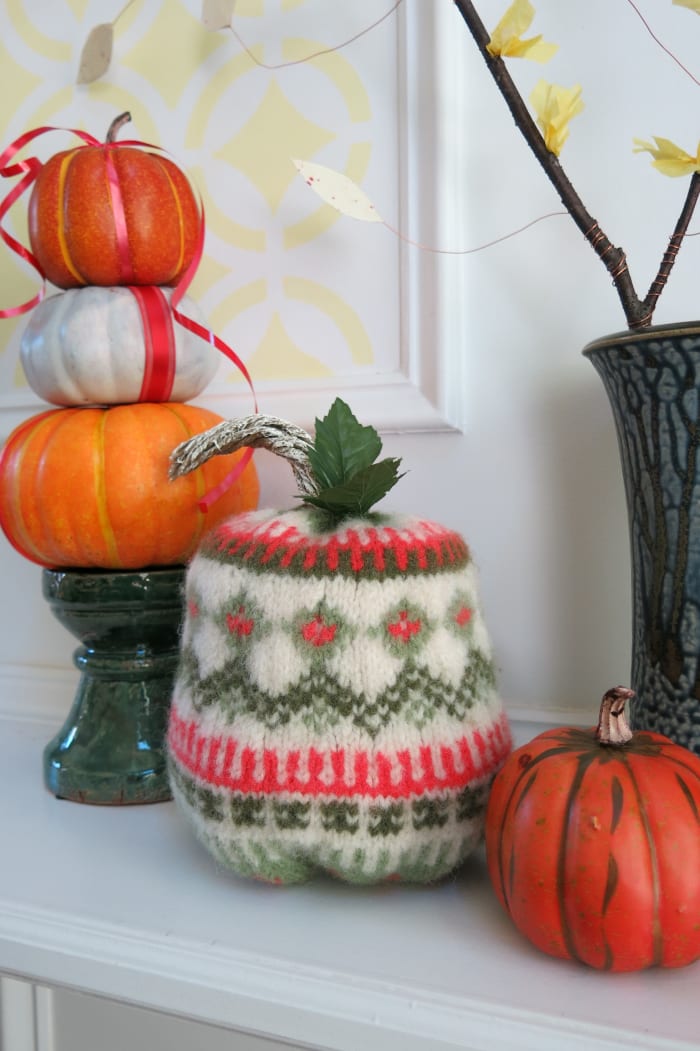 Felted pumpkins are a fun way to repurpose old sweaters and decorate your home for fall!