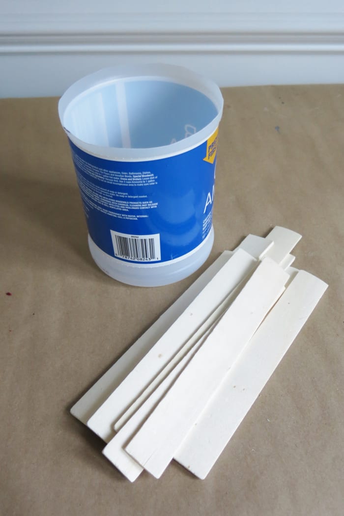 Clean and cut your materials to size to begin making your decorative birdhouse planter.