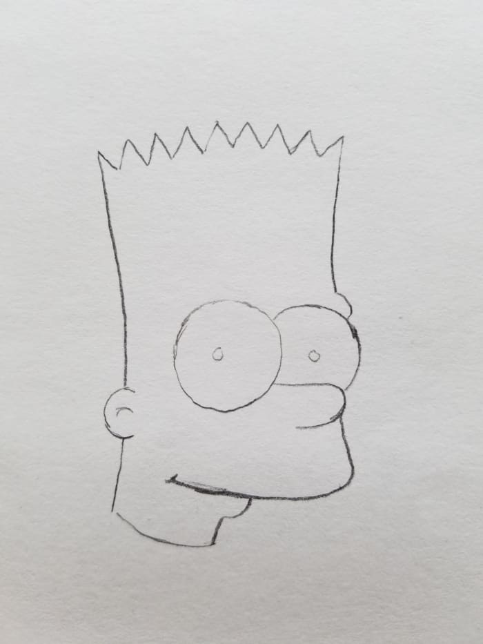 Finish the rough structure of your Bootleg Bart Simpson and then ink your drawing by tweaking the original and putting your own unique spin on this wonderful classic.