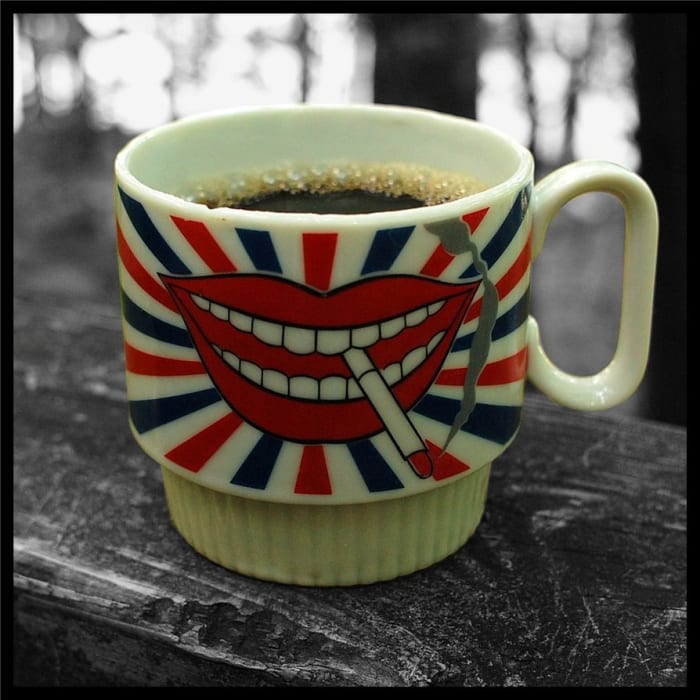 COFFEE TALK Everyday objects can be a great focal point. For example, I love coffee, I collect coffee cups, and I love the bizarre and humorous. Just in case my favorite cup breaks, I have a great memory.