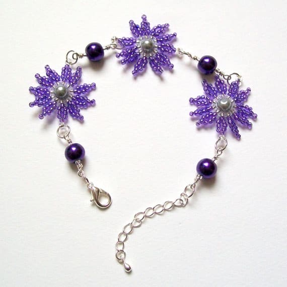 Consider pairing beaded flowers with wire wrapped or other wire components.