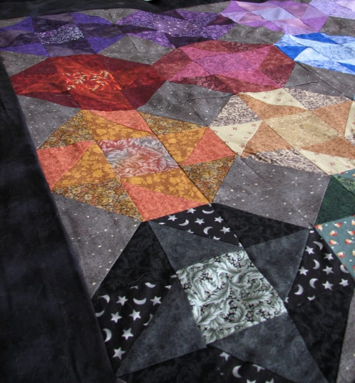 Quilt top sewn, edged and ironed - ready to layer with batting and backing.