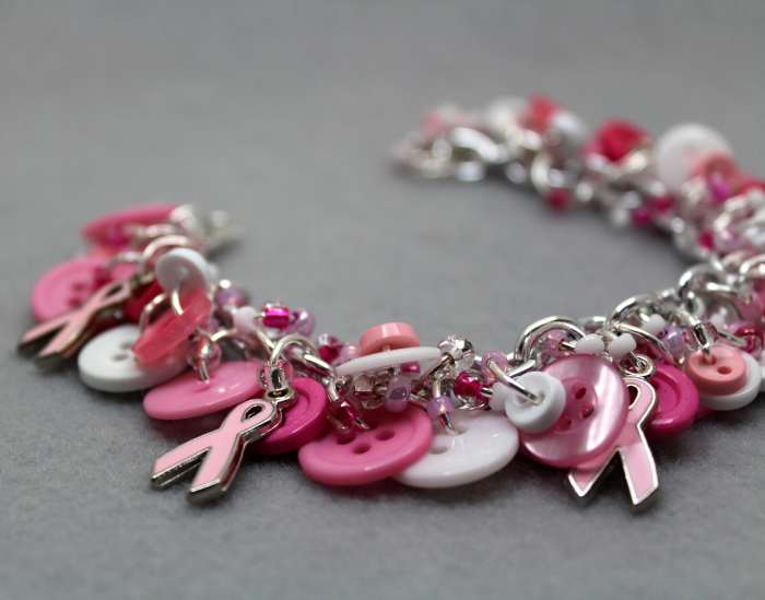 I like to use seed beads and charms in many of my button charm bracelets.