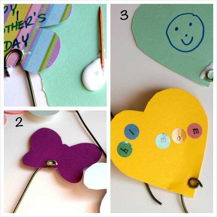 Some of the holders will not hold the paper shapes well, so the shapes will need to be glued.