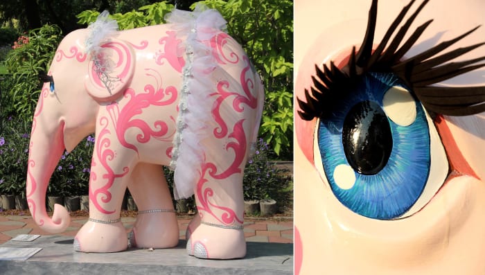 Artist Kai Varayut wanted in his creation to bring pleasure and happiness to adults and children alike. A pink elephant in a tutu cannot really fail can it?