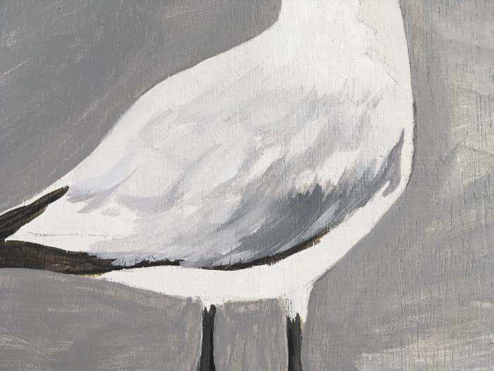 Keep a few shades of gray mixed on your palette for shading and blending: medium gray, medium-to-light gray, pale gray, and almost white.