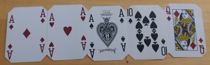 If you see a poker board like this chances are much higher somebody has four of a kind.