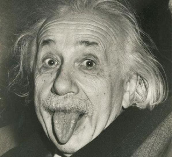 One of the most famous photographs of Einstein features him sticking out his tongue in a display of his trademark goofiness.