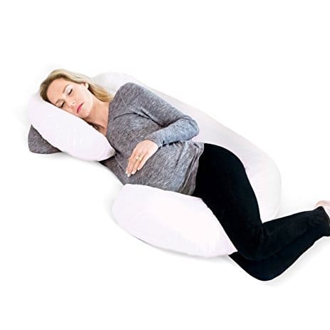 A full-body pregnancy pillow can make a world of difference when it comes to comfort. A rested mama is a happy mama.