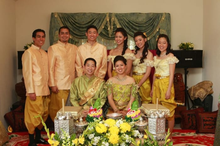 The only Khmer ceremony where we got to sit in chairs...the rest of the time, we sat or kneeled on the floor.