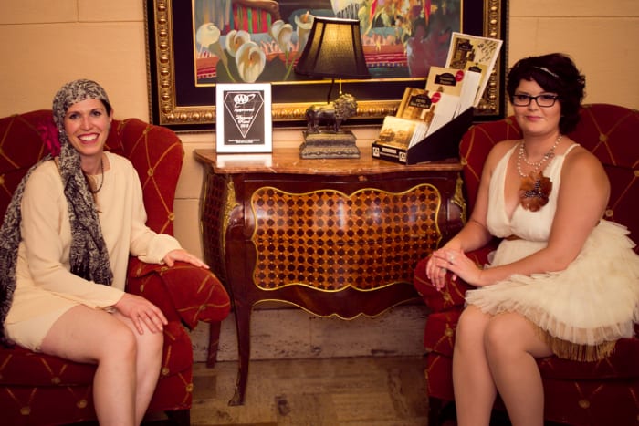 My cousin and candy bar extraordinaire, Charothy (left) and yours truly, Heather Says (right).