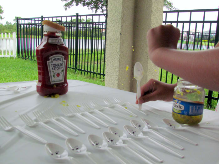 The kids will love this part of the demonstration. Note: As a parent, you probably won't, unless, of course, you are drunk or eccentric. You are the one who has read this, so you can leave this step out if you want to, and they will never know.