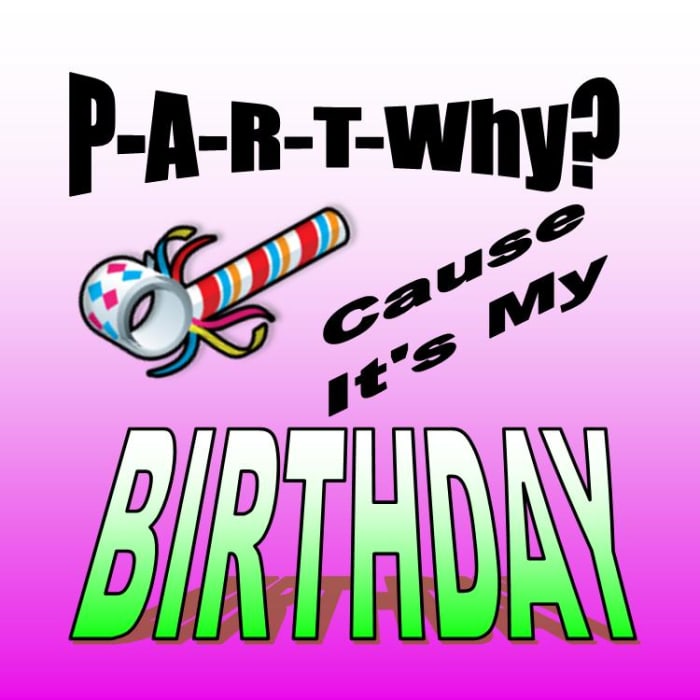 Use this graphic for your Facebook, Google Plus, Twitter, or Instagram avatar on your birthday. Or you can just post this on your wall, etc.