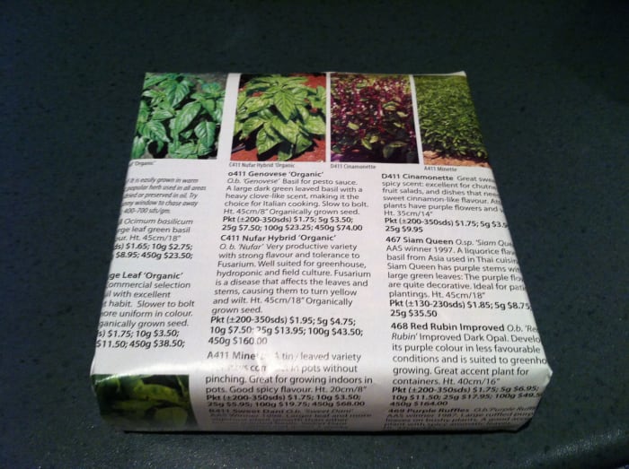 Pages from a seed catalogue make a great gift wrap for the gardener or cook on your list.