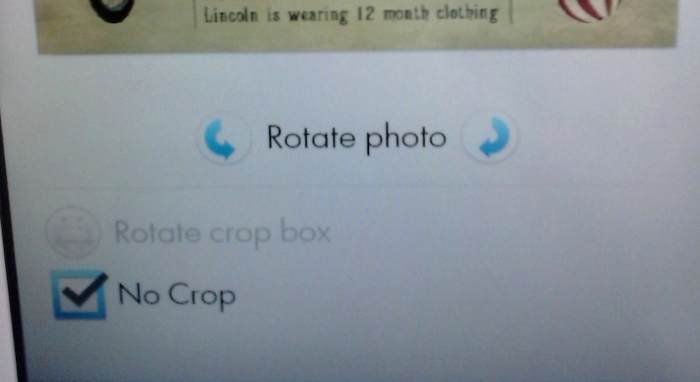 This step will get you! Don't forget to make sure your "No Crop" indicator is check marked. This will make it so the print doesn't cut any edges off your invitation and it doesn't change the design in any way.