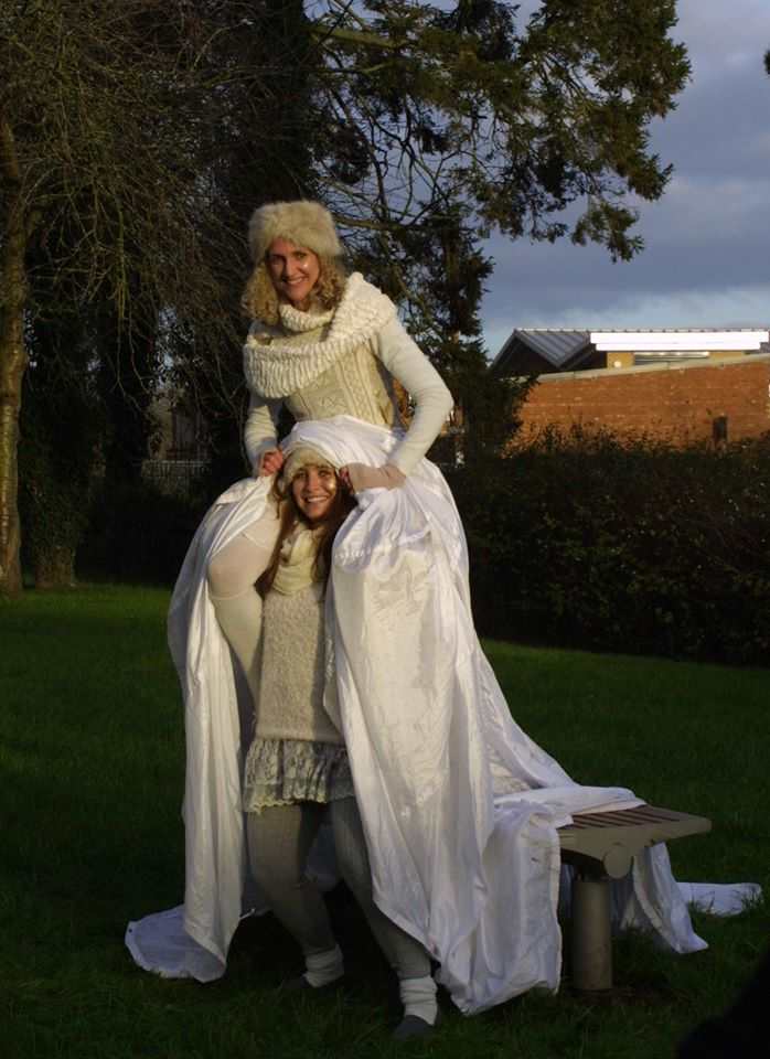 Performers from a play at the Tenbury Mistletoe Festival 2014, who gave a retelling of the story of the death of Baldur, the Norse god, slain by mistletoe and trickery.