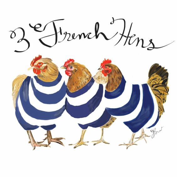 Tres gallinas francesas