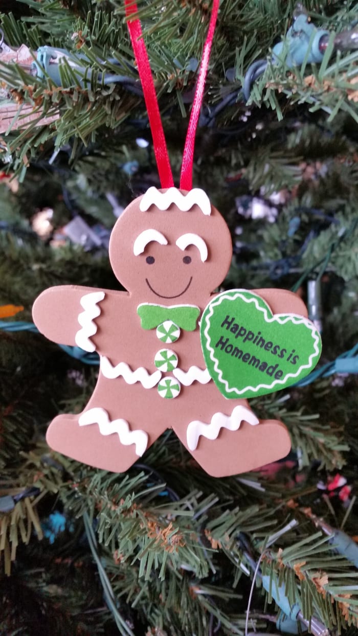 I ordered these from a catalog and they came with different foam parts. Peeling off the backing and sticking the parts together let everyone create a unique ornament. Even the littlest of the kids could do it.
