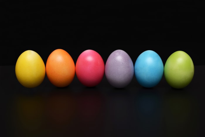 Actually eating the dyed eggs is one way to cut down on the amount of sugar your child may consume on Easter.