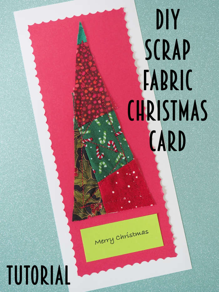 With a little preparation, I can make one of these cute DIY fabric scrap Christmas cards in about 15 minutes. This tutorial shows you how.