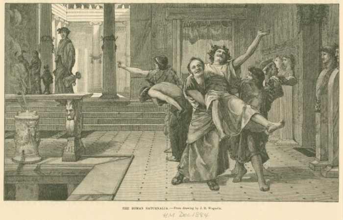 During Saturnalia, a jolly good time was had by all (except Pliny and the humans who were sacrificed to placate the gods).