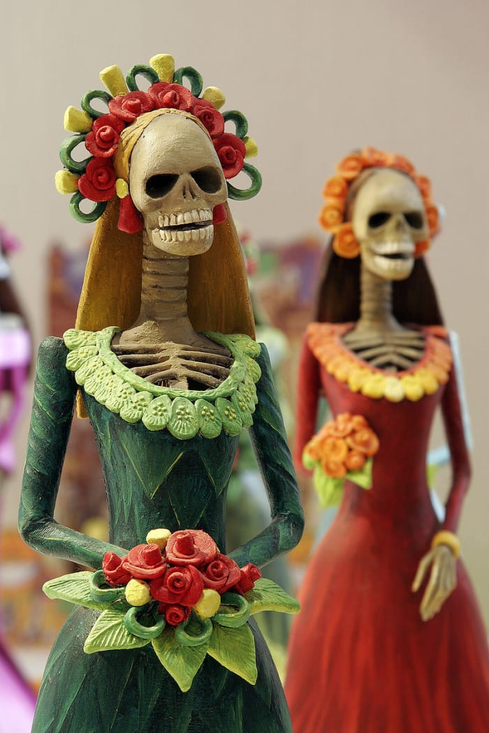 Dia de los Muertos Art - Famous "Calavera Catrina" or Skeleton Catrina.