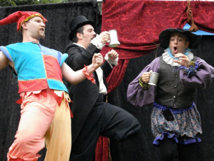 Shakespeare's Twelfth NIght Feste, Sir Toby Belch and Sir Andrew Aquecheek