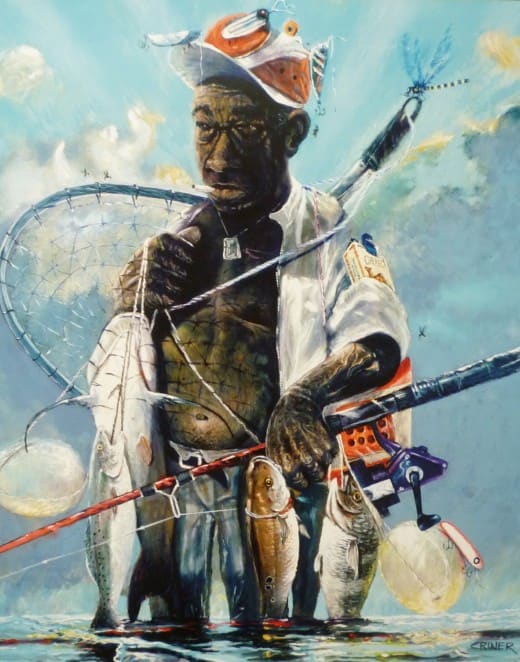 “Man Coming Out of the Water” by Charles Criner
