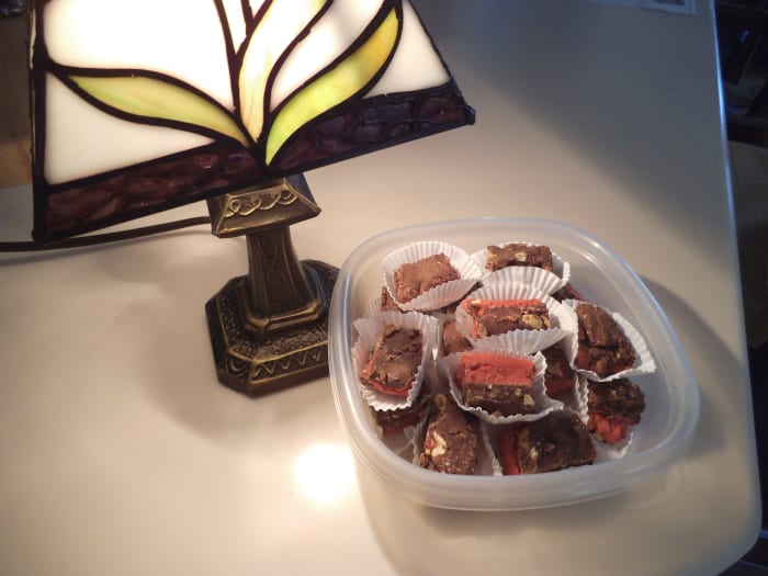My niece sent me fudge for Christmas once. What a treat that was. I saved a picture to remember it by. It didn't last long with this chocoholic.
