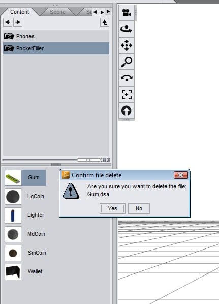 This is the message you'll get if you try to delete something while using DAZ Studio. It doesn't just remove it from the program, it will remove it from your computer as well, making it an effective method for 'uninstalling' content.