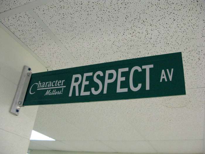 Respect is a two-way street (yes, you can groan)
