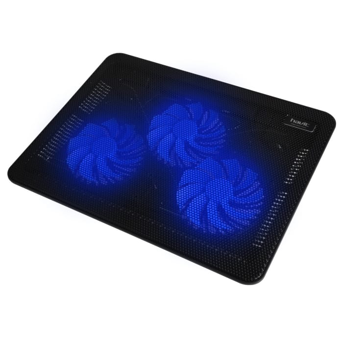 This is very effective at keeping the machine cool. It is powered by USB, which means that there are no power adapters or batteries needed, and also that it is a very quiet way of keeping the notebook cool.
