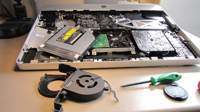 The fan especially plays a crucial role in keeping a computer cool. Over time, dust and fluff can build up in and around the fan, as well as the computer's vents, reducing cooling. The fan can also lose efficiency or wear out over time.