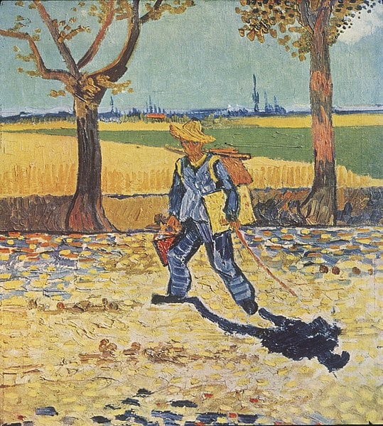 "The Painter On His Way to Work." 1888. Formerly in the Kaiser-Friedrich-Museum, Magdeburg (lost by fire in 1945)