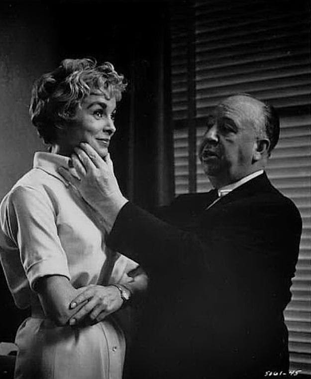 Hitchcock's (right) direction combined with Bernard Hermann's iconic film score make the film the ultimate chiller