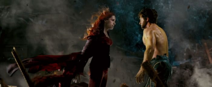 The film shifts its focus from Jackman's Wolverine (right) to Janssen's Jean Grey (centre) which also might not sit well with fans used to the angriest Canadian in the world.