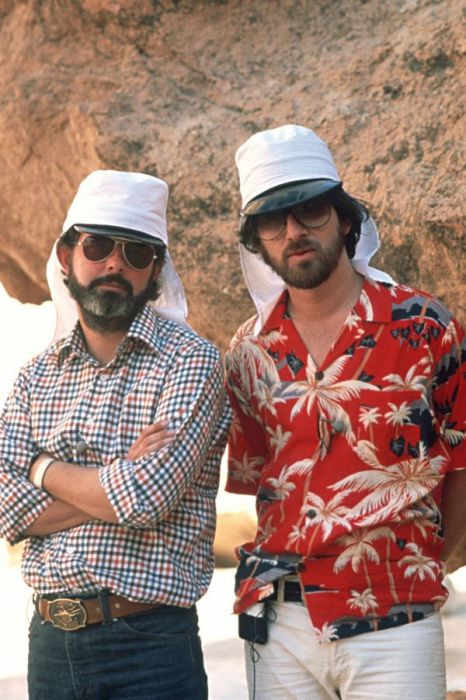 The film illustrates what happens when the creative genius of George Lucas (left) and Steven Spielberg (right) get together